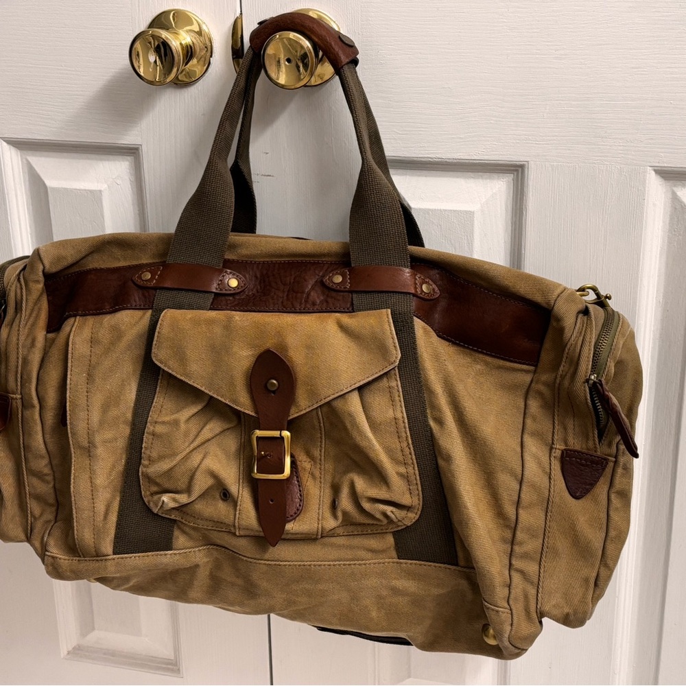 Canvas Weekender Duffel Bag - Brown